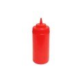 Thunder Group PLTHSB016RW Squeeze Bottle, Wide-Mouth, 16oz, Red, PP Plastic, 2-3/4(w) x 2-3/4(d) x 7-5/8(h) inch – 6 each