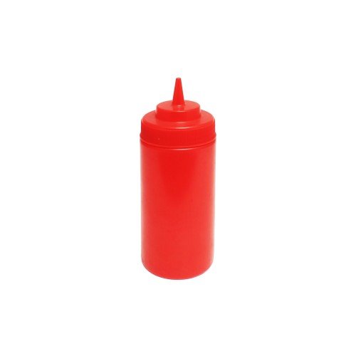 Thunder Group PLTHSB016RW Squeeze Bottle, Wide-Mouth, 16oz, Red, PP Plastic, 2-3/4(w) x 2-3/4(d) x 7-5/8(h) inch – 6 each