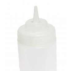 Thunder Group PLTHSB024CW Squeeze Bottle, 24oz, Wide-Mouth, Translucent, PP Plastic, 2-3/4(w) x 2-3/4(d) x 9-3/8(h) inch – 6 each