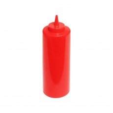 Thunder Group PLTHSB024R Squeeze Bottle, 24oz, Red, PP Plastic, 2-7/8(w) x 2-7/8(d) x 9-1/2(h) inch – 1 dozen