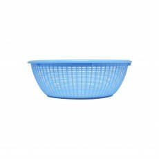 Thunder Group PLWB003-B Colanders, Blue, Round, Perforated, PP Plastic, 10(w) x 10(d) x 3-1/2(h) inch