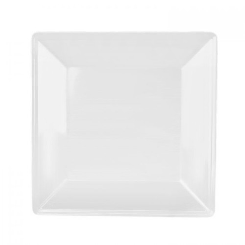Thunder Group PS3214W Passion Plates, Square, White, Melamine, 13-3/4(w)  x 13-3/4(d)  x 1-1/8(h) inch, NSF Listed – 6 each