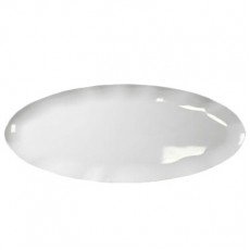 Thunder Group RF2024W Platter, Oval, Scallop Edge, White Pearl, Melamine, 24(w) x 10(d) x 1(h) inch, NSF Listed