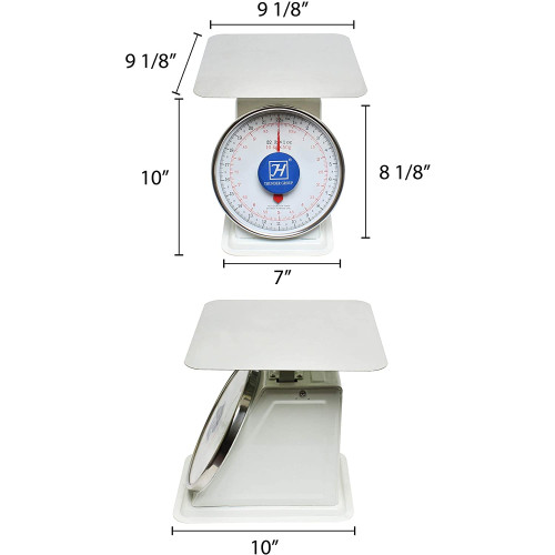 Thunder Group SCSL004 Flat Platform Scales, (22)lb(s) Capacity, Coated Iron, Counter-top, Enamel Finish