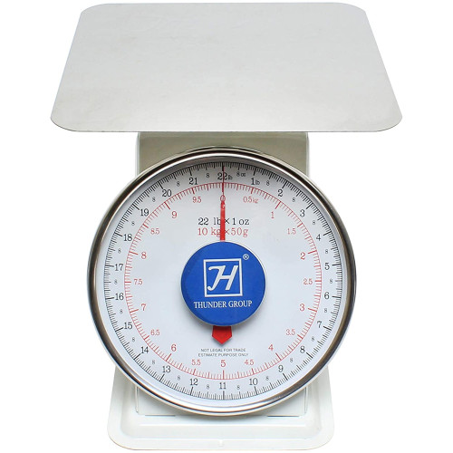 Thunder Group SCSL004 Flat Platform Scales, (22)lb(s) Capacity, Coated Iron, Counter-top, Enamel Finish