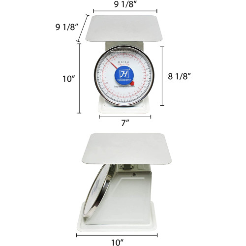 Thunder Group SCSL005 Flat Platform Scales, (48)lb(s) Capacity, Coated Iron, Counter-top, Enamel Finish