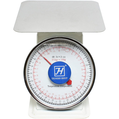 Thunder Group SCSL005 Flat Platform Scales, (48)lb(s) Capacity, Coated Iron, Counter-top, Enamel Finish