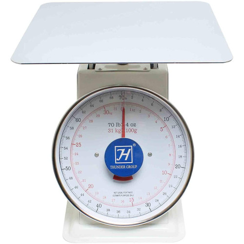 Thunder Group SCSL006 Flat Platform Scales, (70)lb(s) Capacity, Coated Iron, Counter-top, Enamel Finish