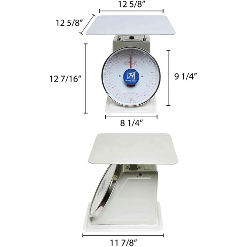Thunder Group SCSL007 Flat Platform Scales, (100)lb(s) Capacity, Coated Iron, Counter-top, Enamel Finish