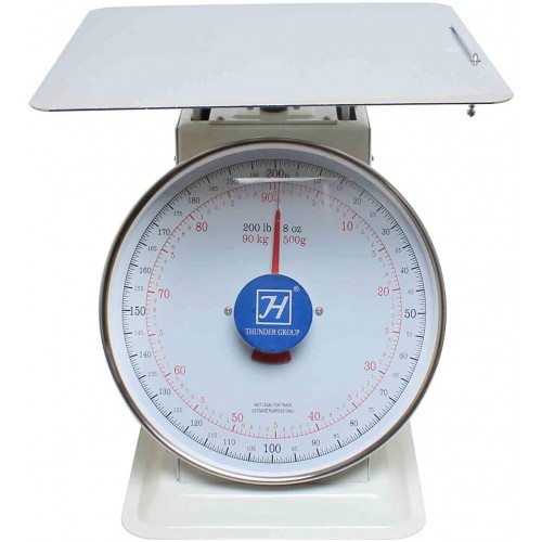 Thunder Group SCSL008 Flat Platform Scales, (200)lb(s) Capacity, Coated Iron, Counter-top, Enamel Finish