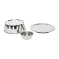 Thunder Group SLAL005 Alcohol Wok Base w/ Fuel Holder, Round, Stainless Steel, 7-1/4(w) x 7-1/4(d) x 2-1/2(h) inch