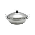 Thunder Group SLAL03B Wok Chafer Body w/ Lid, Round, Stainless Steel, 10(w) x 10(d) x 4-1/2(h) inch