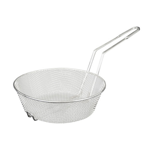 Thunder Group SLCB012F Culinary Baskets, Round, Fine Mesh, Nickel-Plated, 12(w) x 12(d) x 3(h) inch