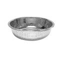 Thunder Group SLCIL13L Chinese Colander, Perforated, Stainless Steel, 4.5mm Hole, 13(w) x 13(d) x 3-7/8(h) inch