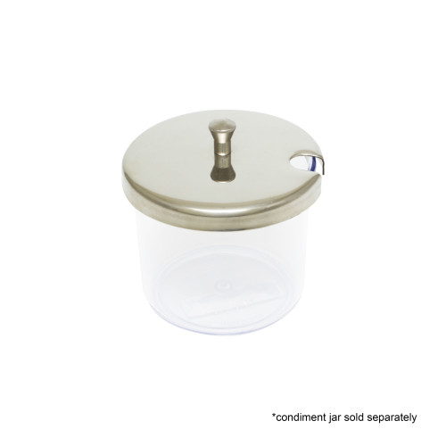 Thunder Group SLCJ007C Lid Fits 7oz Condiment Jar, Stainless Steel, 3-3/8(w) x 3-3/8(d) x 3/4(h) inch