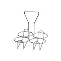 Thunder Group SLCJH004 Condiment Caddy, (4)Hole(s), Iron-Plated, 6-7/8(w) x 6-4/5(d) x 7-1/2(h) inch
