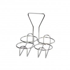 Thunder Group SLCJH004 Condiment Caddy, (4)Hole(s), Iron-Plated, 6-7/8(w) x 6-4/5(d) x 7-1/2(h) inch