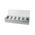 Thunder Group SLCN006 Bar Condiment Holders, (6)Compartment(s), Stainless Steel, Acrylic Hinged Lid
