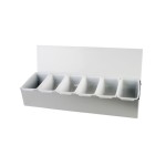 Thunder Group SLCN006 Bar Condiment Holders, (6)Compartment(s), Stainless Steel, Acrylic Hinged Lid
