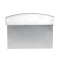 Thunder Group SLDS060P Dough Scraper, White Plastic Handle, Stainless Steel, 6(w) x 4(d) x 3/4(h) inch