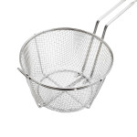 Thunder Group SLFB002 Fryer Baskets, Round, Nickel-Plated, Hook, 9-1/2(w) x 9-1/2(d) x 5(h) inch