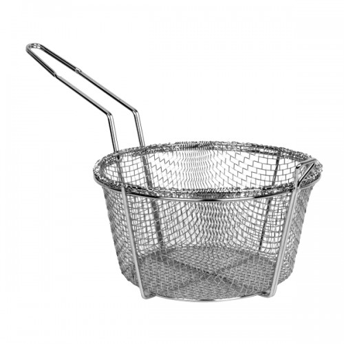 Thunder Group SLFB002 Fryer Baskets, Round, Nickel-Plated, Hook, 9-1/2(w) x 9-1/2(d) x 5(h) inch
