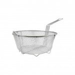 Thunder Group SLFB006 Fryer Baskets, Round, Nickle Plated, 13-1/4(w) x 13-1/4(d) x 5-1/8(h) inch