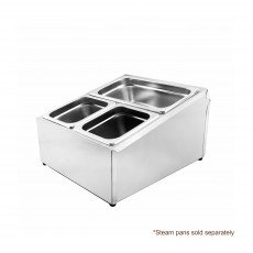 Thunder Group SLFC002 Condiment Packet Holders, (3)Compartment(s), Stainless Steel, 16-5/8(w) x 13-3/4(d) x 9(h) inch