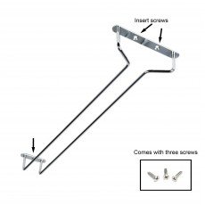 Thunder Group SLKGH016C Glass Rack, Chrome-Plated, 16(w) x 4-5/8(d) x 1-5/8(h) inch