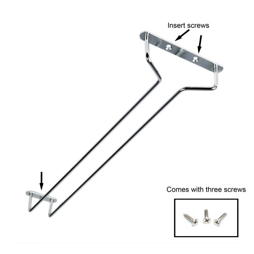 Thunder Group SLKGH024C Glass Rack, Chrome-Plated, 24(w) x 4-5/8(d) x 1-5/8(h) inch