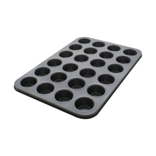 Thunder Group SLKMP124 Muffin Pan, (24)Cup(s), 12oz/each, Carbon Steel, Non-Stick, 15-1/4(w) x 10-1/2(d) x 2-1/2(h) inch