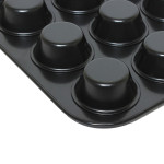 Thunder Group SLKMP124 Muffin Pan, (24)Cup(s), 12oz/each, Carbon Steel, Non-Stick, 15-1/4(w) x 10-1/2(d) x 2-1/2(h) inch