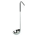Thunder Group SLOL206 Serving Ladle, 6oz, Stainless Steel, Black Color Handle, 3-3/4(w) x 3-3/4(d) x 13-5/8(h) inch