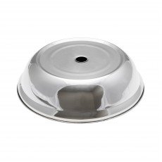 Thunder Group SLPC250 Plate Cover, Round, Multi-fit, Stackable, Stainless Steel, 10(w) x 10(d) x 2-3/8(h) inch