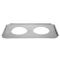 Thunder Group SLPHAP088 Adapter Plates, (2)8-1/2 inch Hole(s), Stainless Steel, Fits 7qt Inset Pans, 20-7/8(w) x 12-7/8(d) x 3/4(h) inch