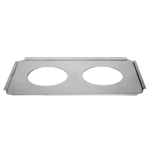 Thunder Group SLPHAP088 Adapter Plates, (2)8-1/2 inch Hole(s), Stainless Steel, Fits 7qt Inset Pans, 20-7/8(w) x 12-7/8(d) x 3/4(h) inch