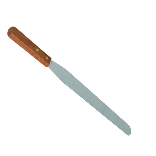Thunder Group SLPSP008 Icing Spatula, Wood Handle, Stainless Steel, 12-3/4(w) x 1-3/8(d) x ½(h) inch