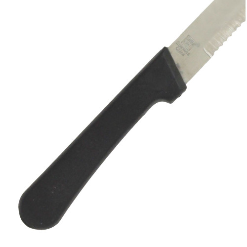 Thunder Group SLSK116 Steak Knife, Round Tip, Stainless Steel Blade, Plastic Handle, 8-5/8(w) x 3/4(d) x 1/4(h) inch – 1 dozen