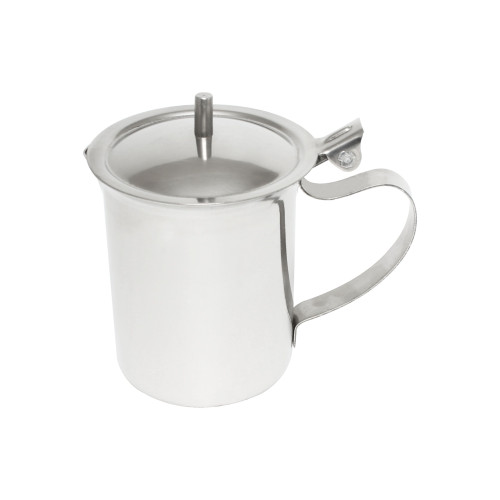 Thunder Group SLSR010TP Coffee Pot/Tea Pot, 10oz, Hinged Cover, Stainless Steel, 2-1/2(w( x 2-1/2(d) x 4-1/5(h) inch