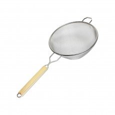 Thunder Group SLSTN3310 Strainers, Single Medium Mesh Strainer, Tin Mesh, Wood Handle, 23(w) x 10(d) x 5-1/2(h) inch