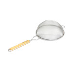 Thunder Group SLSTN3310 Strainers, Single Medium Mesh Strainer, Tin Mesh, Wood Handle, 23(w) x 10(d) x 5-1/2(h) inch