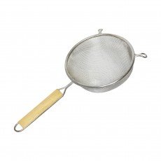 Thunder Group SLSTN5108 Strainer, Single Fine Mesh, Wood Handle, Stainless Steel, 14-1/2(w) x 8(d) x 3(h) inch