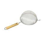 Thunder Group SLSTN5108 Strainer, Single Fine Mesh, Wood Handle, Stainless Steel, 14-1/2(w) x 8(d) x 3(h) inch