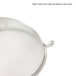 Thunder Group SLSTN5108 Strainer, Single Fine Mesh, Wood Handle, Stainless Steel, 14-1/2(w) x 8(d) x 3(h) inch