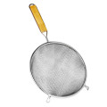 Thunder Group SLSTN5406 Strainers, Double Medium Mesh, Wood Handle, Stainless Steel, 12-1/2(w) x 6(d) x 2-1/2(h) inch