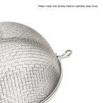 Thunder Group SLSTN5408 Strainers, Double Medium Mesh, Wood Handle, Stainless Steel, 14-1/2(w) x 8(d) x 3(h) inch