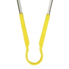 Thunder Group SLTG816Y Utility Tong, One-Piece, Yellow Handle, Stainless Steel, 16(w) x 6-1/2(d) x 1-1/2(h) inch