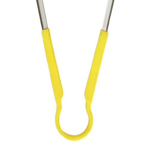 Thunder Group SLTG816Y Utility Tong, One-Piece, Yellow Handle, Stainless Steel, 16(w) x 6-1/2(d) x 1-1/2(h) inch