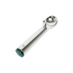 Thunder Group SLTHDP016 Ice Cream Dipper, 2-1/2oz, Cast Aluminum, Green End Handle, 7-1/8(w)  x 2(d)  x 1-5/8(h) inch