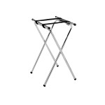 Thunder Group SLTS002 Tray Stand, Double Bar, Folding, Chrome-Plated Iron, 19(w) x 17-1/8(d) x 31-1/2(h) inch